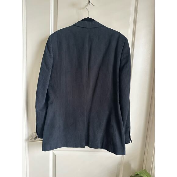 Ted Baker Cotton Blend Purple Label Black Striped Sport Coat Sz. 4/Large/40 - Picture 5 of 15